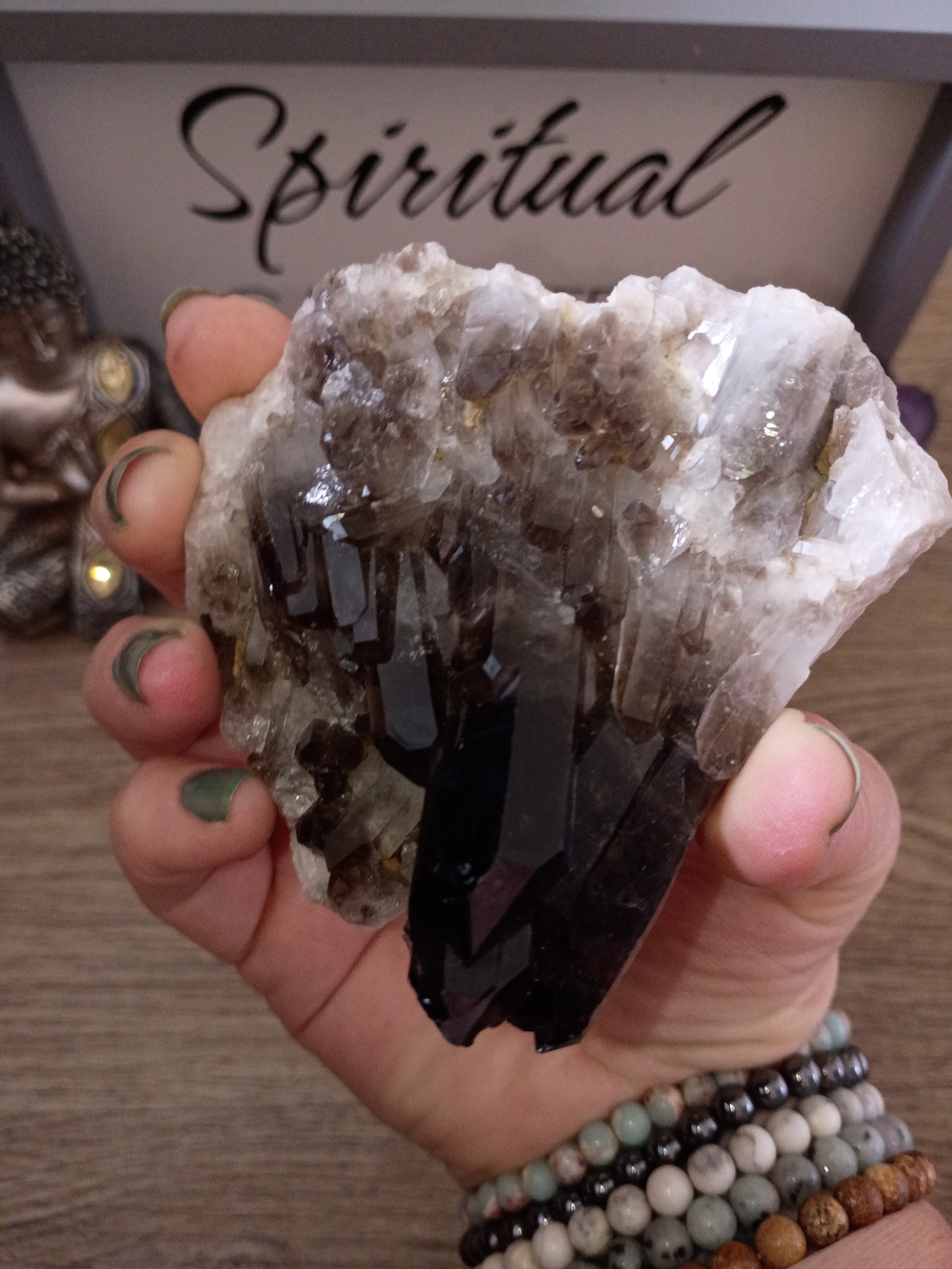 Smoky Quartz Crystal Cluster From Brazil